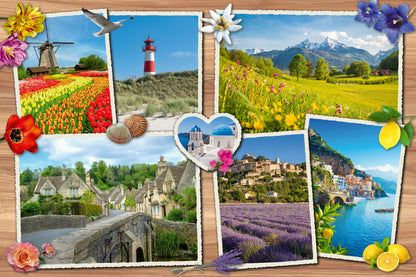 TEAMPUZZLE FOR SENIORS: Dream Destinations – 194-Piece Senior Jigsaw Puzzle – Large & Small Puzzle Pieces – Ages 12–99