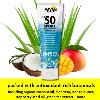 Sport SPF50 Mineral Sunscreen lotions, 2 pack, 3 fl oz ea