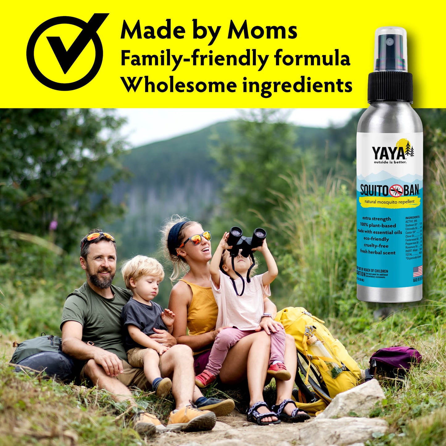 SQUITO BAN Mosquito Bug Repellent, 4 oz and 16 oz