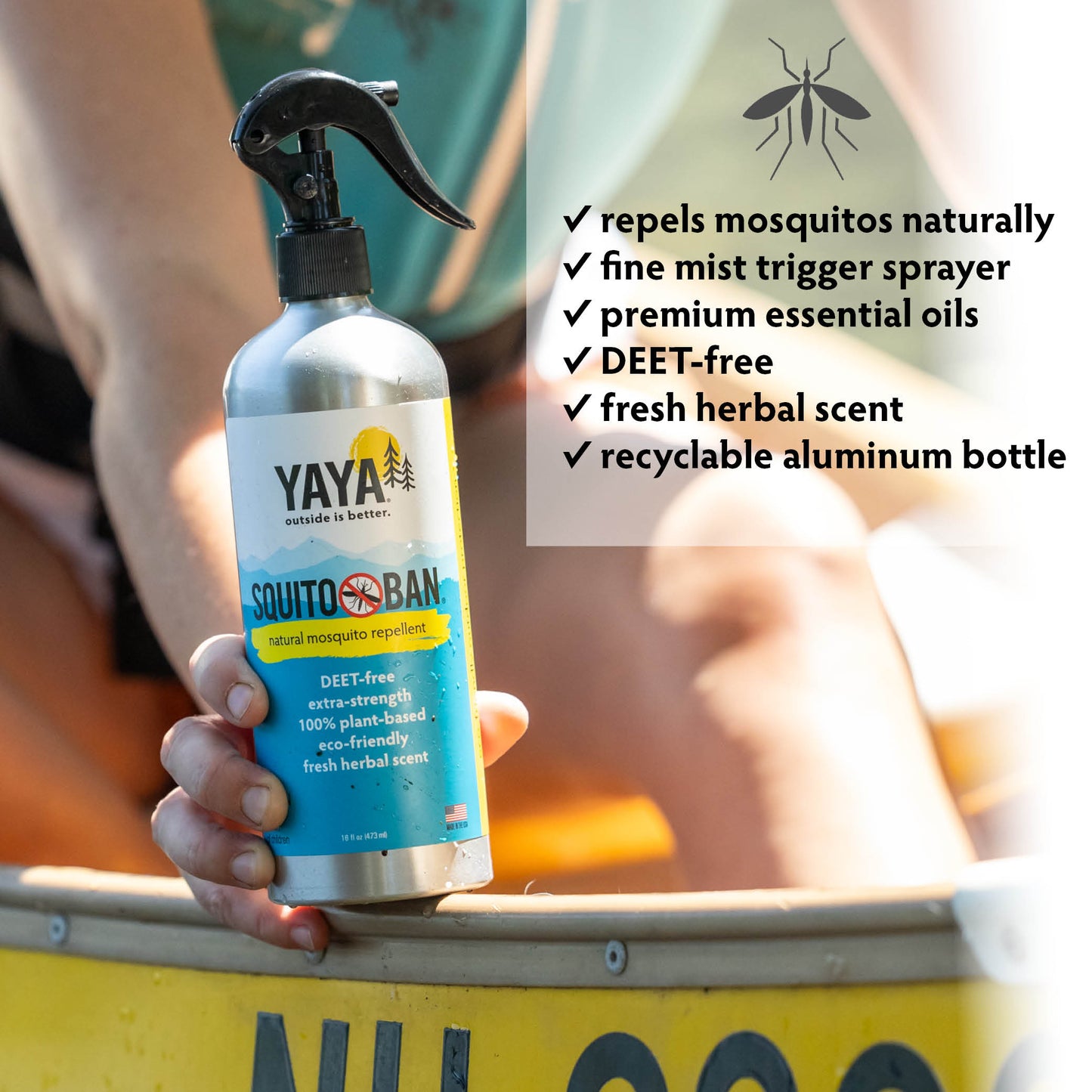 SQUITO BAN Mosquito Bug Repellent, 4 oz and 16 oz