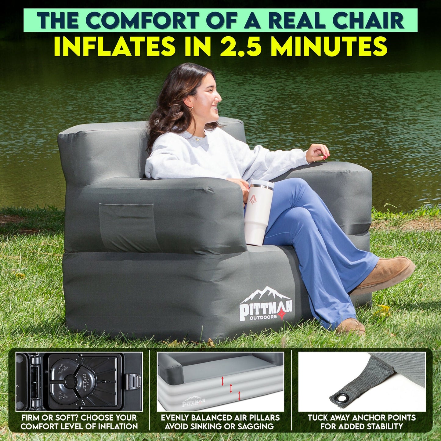 Pittman Outdoors Inflatable Air Furniture Set: Instant comfort!