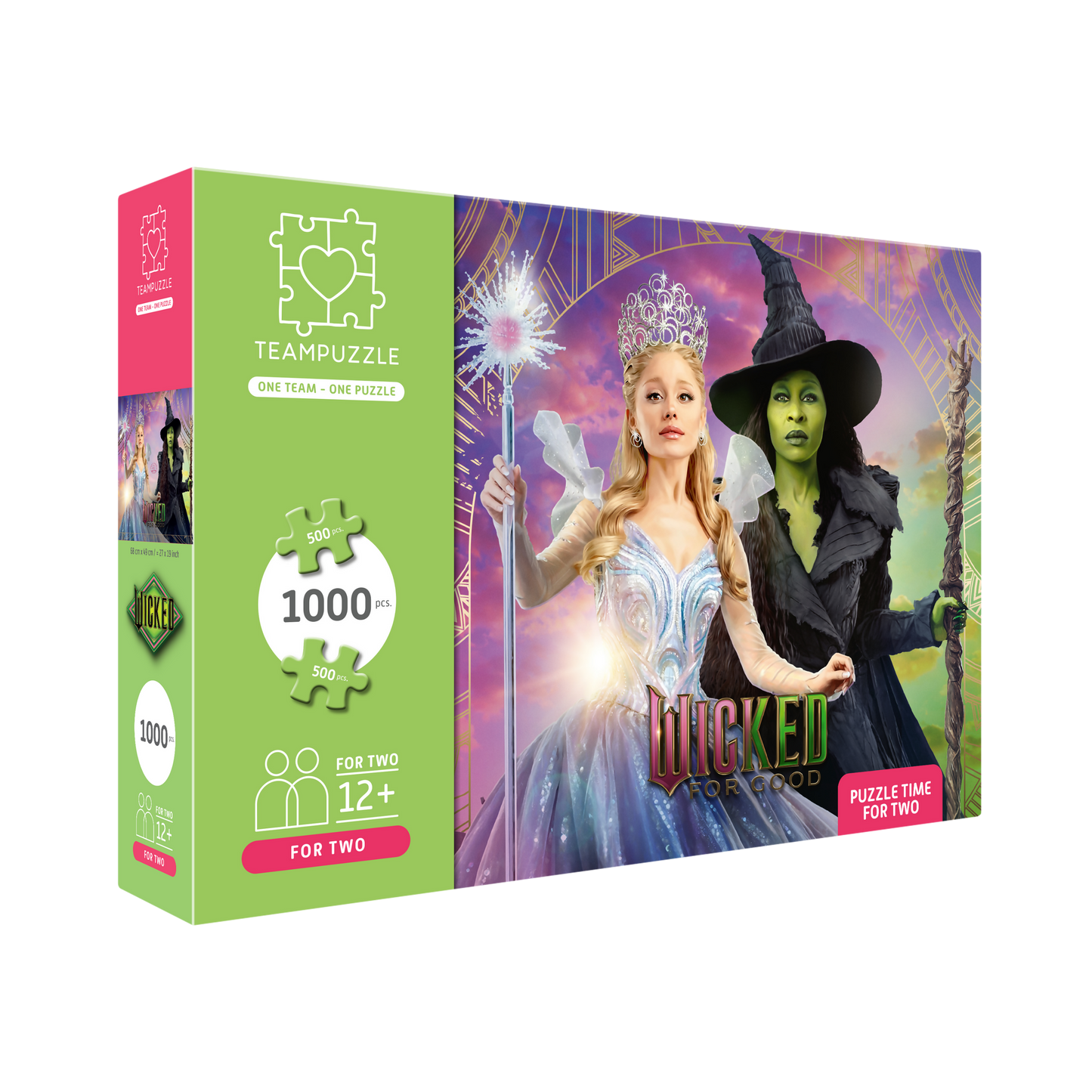 TEAMPUZZLE FOR TWO: Wicked: For Good – 1,000-Piece Couple's Jigsaw Puzzle – Includes Scan & Explore – Ages 12+