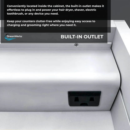Dhalia LED Bathroom Medicine Cabinet with Defogger and Internal 3X Makeup Mirror - Available in 6 Sizes