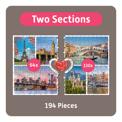TEAMPUZZLE FOR SENIORS: Cities – 194-Piece Senior Jigsaw Puzzle – Large & Small Puzzle Pieces – Ages 12–99