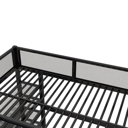 Loft Bed With 4 Tier Shelves And Storage