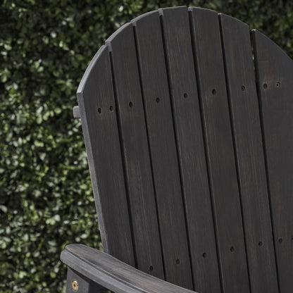 Outdoor Weather Resistant Acacia Wood Adirondack Dining Chairs (Set of 2)
