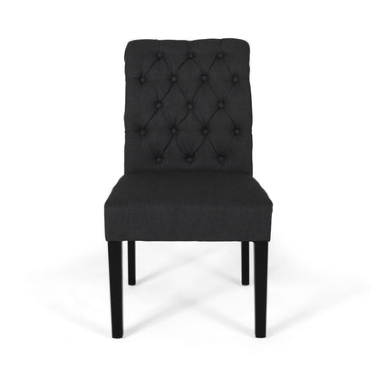 Broxton - Tuft Dining Rolltop Chairs With Button Tufted Backrest (Set of 2)