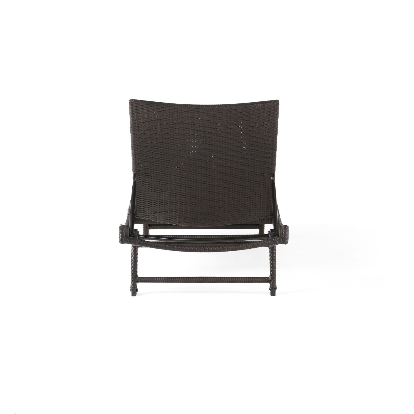 Kauai - Modern Style Wicker Chaise Lounge - Brown Multi