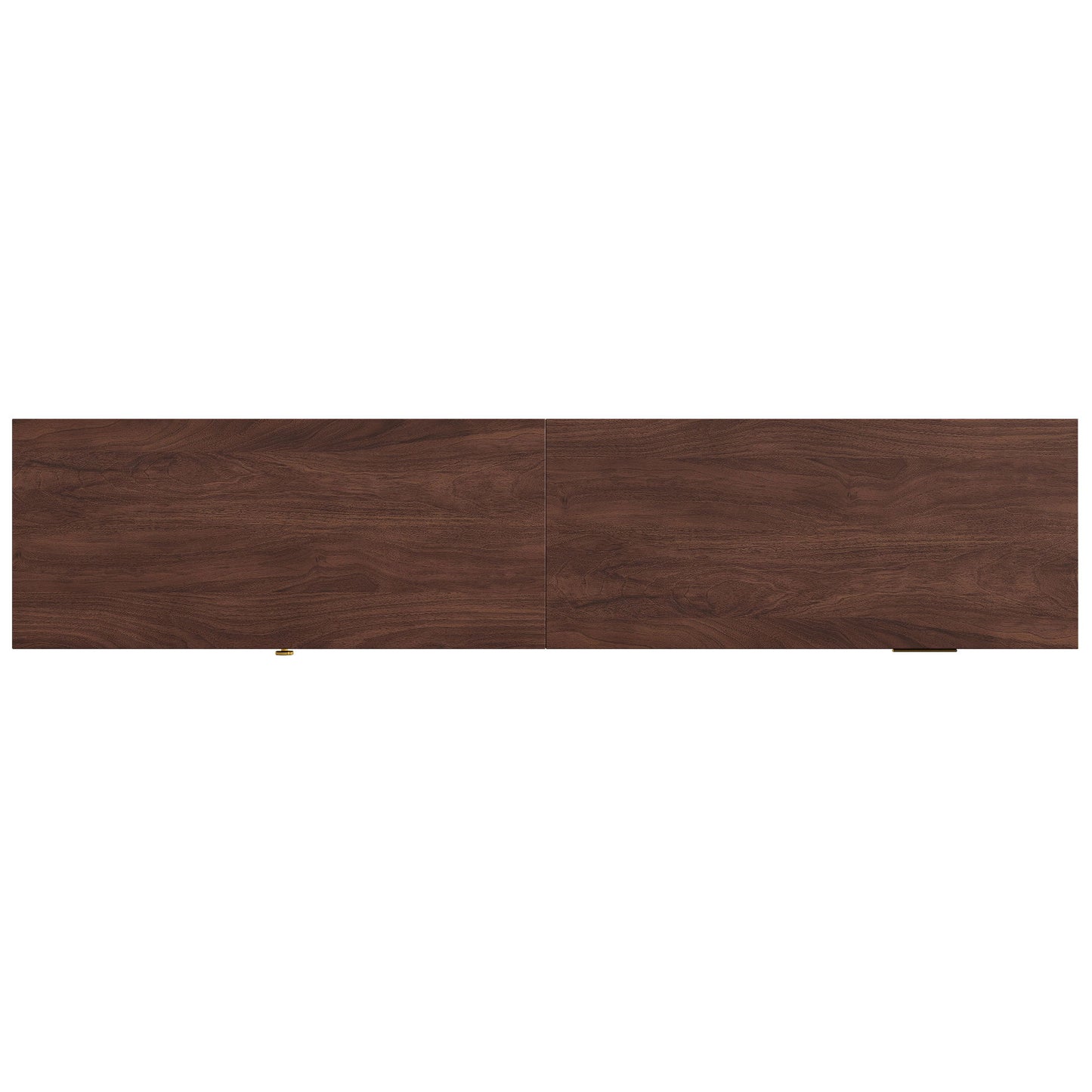TV Stand With Sliding Doors And 2 Drawers For Living Room - Dark Brown