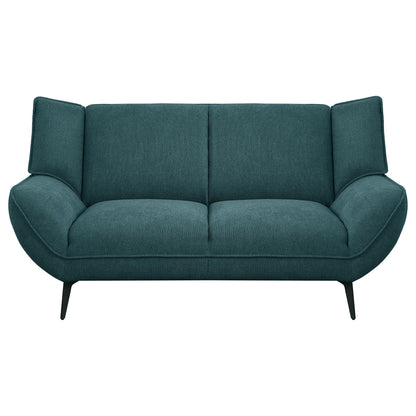 Logan - Flared Arm Loveseat Lounge Sofa - Teal Blue