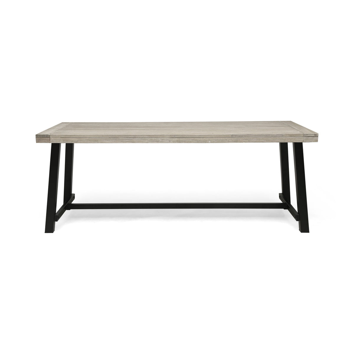 Equilibrium - Outdoor Dining Table With Wooden Frame And Slat Top