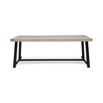 Equilibrium - Outdoor Dining Table With Wooden Frame And Slat Top