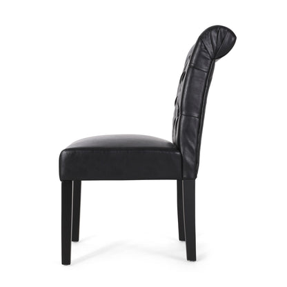 Broxton - Tuft Dining Rolltop Chairs With Button Tufted Backrest (Set of 2)