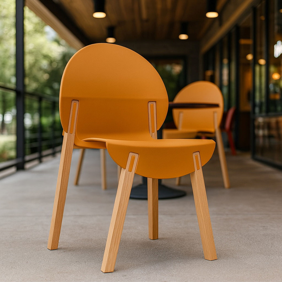 4 Piece Set Of Single Chairs With A Design Combining Modern And Traditional Elements