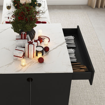 Expandable Kitchen Island With Power Outlet