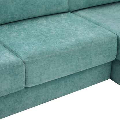 L-Shaped Modular Sofa With Double Layer Cushion