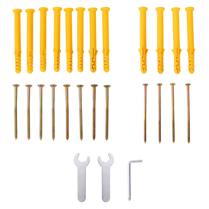 Swedish Ladder, Stall Bars Set For Physical Therapy & Gymnastics - Natural
