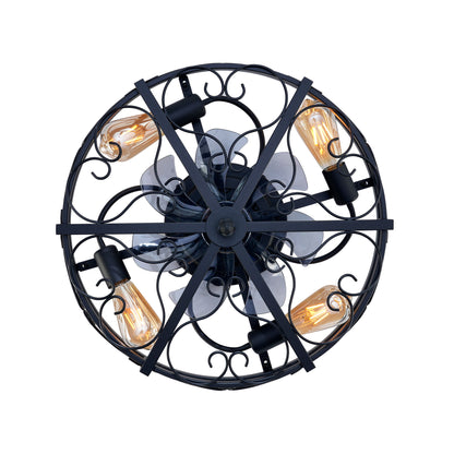 Mounting Type Ceiling Fan, Reversible Motor, DC Remote Control, 6 Speed Ceiling Fan - Matte Black