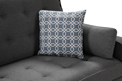 William - Sleeper Sofa With 2 USB Charging Ports And 4 Accent Pillows - Gray