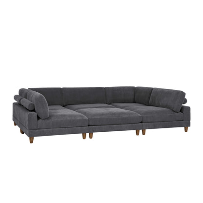 Modern Modular Sectional With Adjustable Back Support