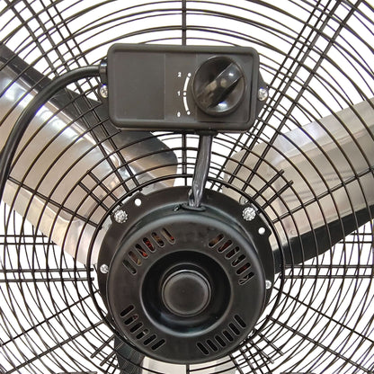 Drum Fan With Pure Copper Wiring Motor And Blades - Black