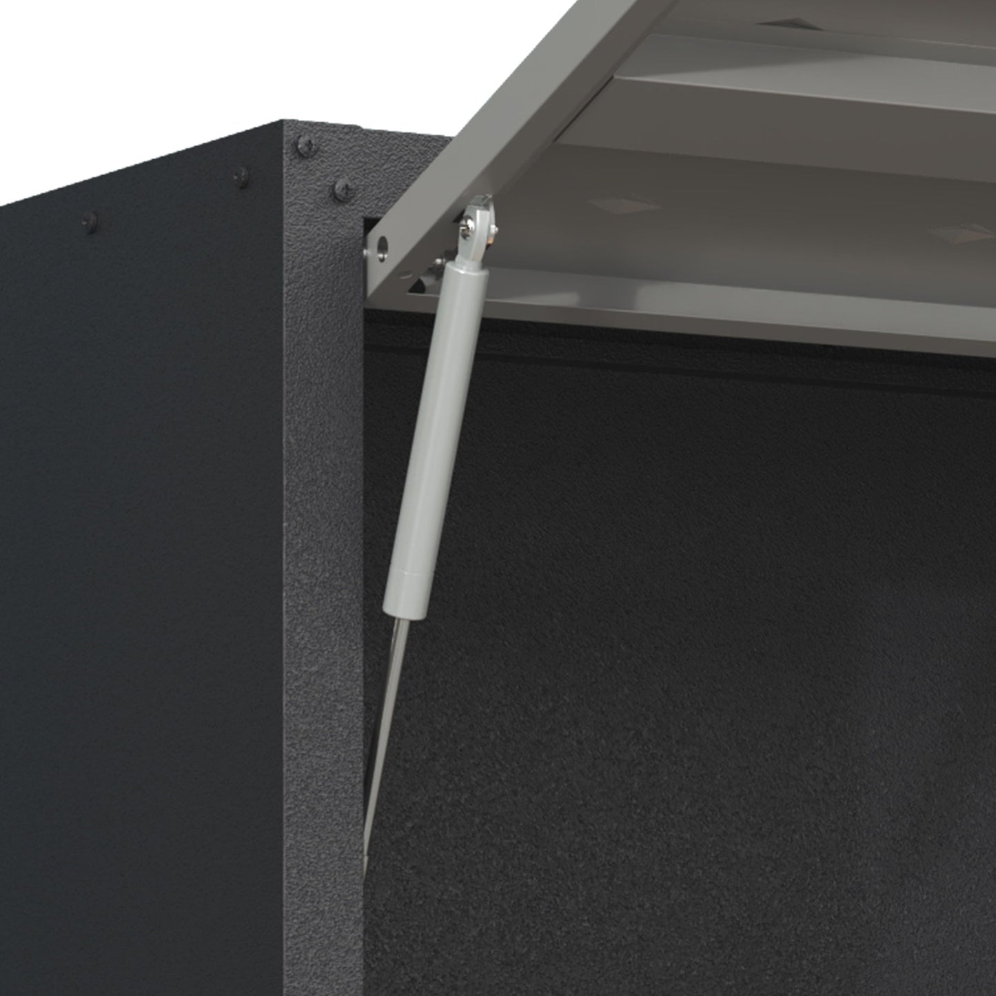 Heavy Duty Metal Wall Mounted Tool Storage Cabinet Steel Metal Garage Storage Cabinet - Black / Gray
