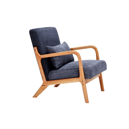 Accent Arm Chair With Pillow Upholstered