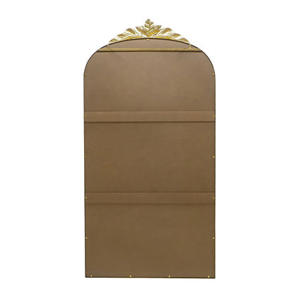 Arched Wall Mirror With Metal Frame, Wall Mirror For Living Room