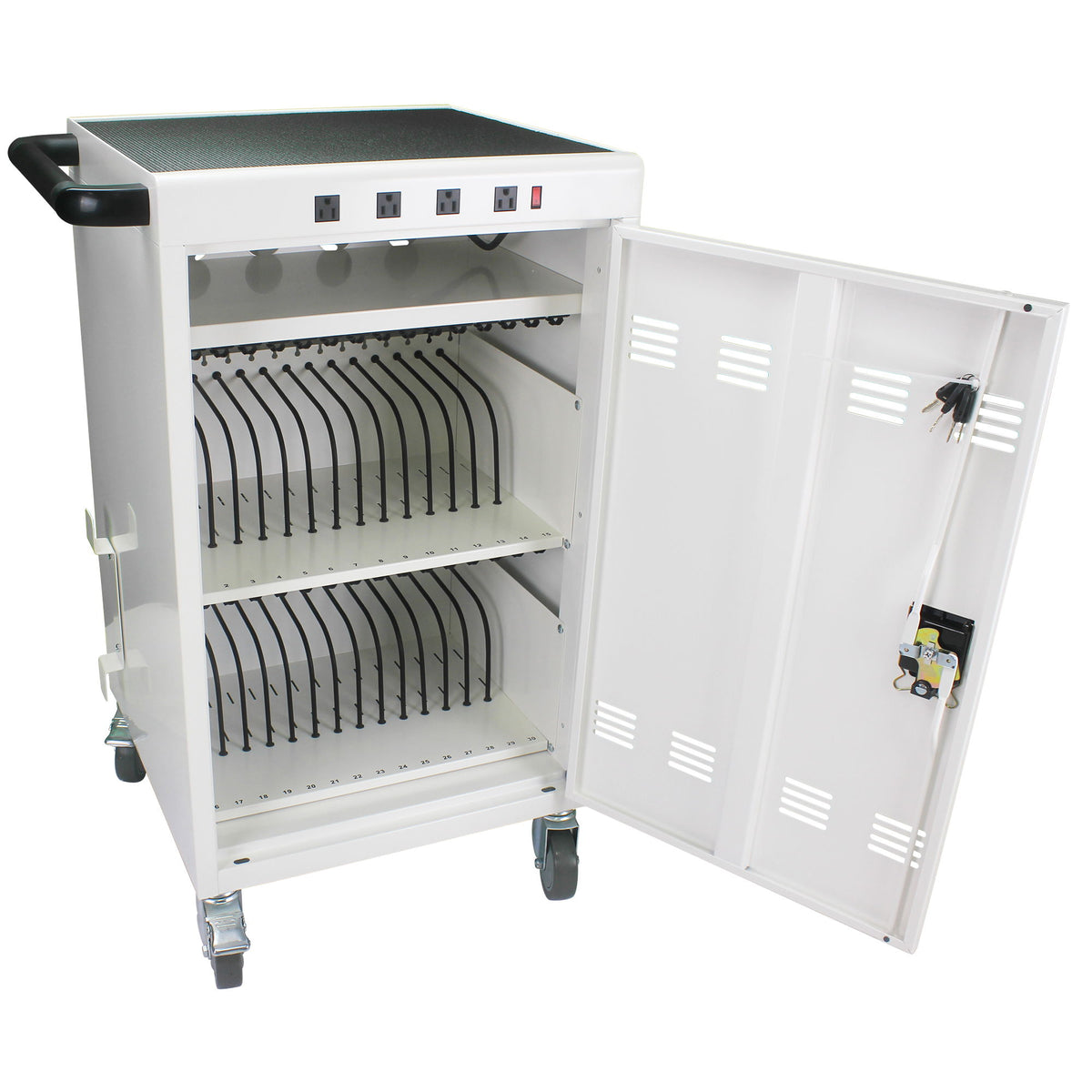 Mobile Charging Cart For Tablets Laptops 35, Device Capacity Matt Metal