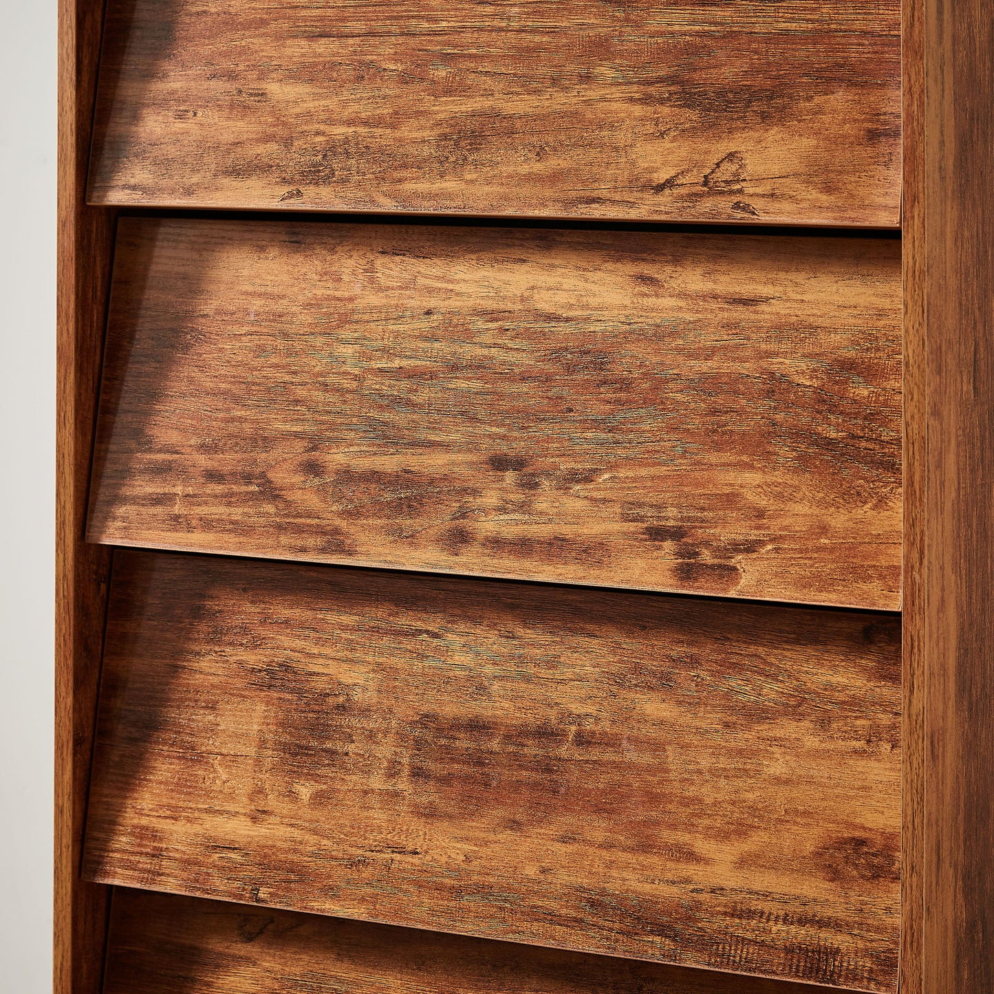 Vintage Style 4 Drawer Double Dresser With Bevel Design - Brown