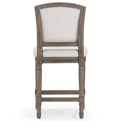 Stool With Upholstered Seat And Back