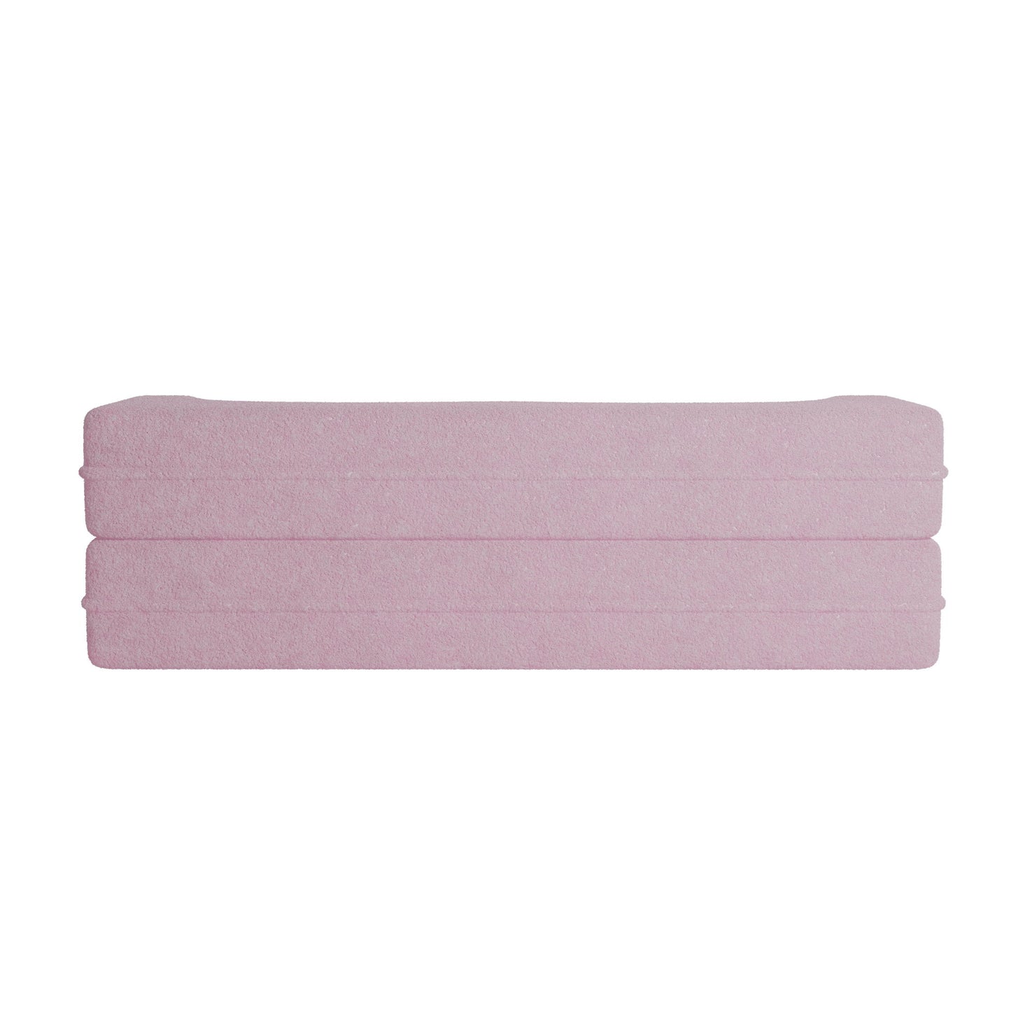 Modern Floor Sofa, With 2 Pillows, Convertible Teddy Fabric Foam Filled Bed