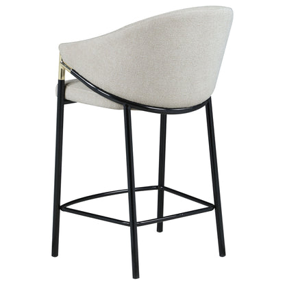 Sloped Arm Counter Stools (Set of 2) - Beige