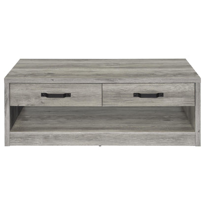 Nuberg - 2 Piece And End Table Set With Storage Drawers - Gray