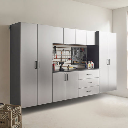 Astro Series - Wall Mounted Base Door Storage Cabinet - Metallic Gray