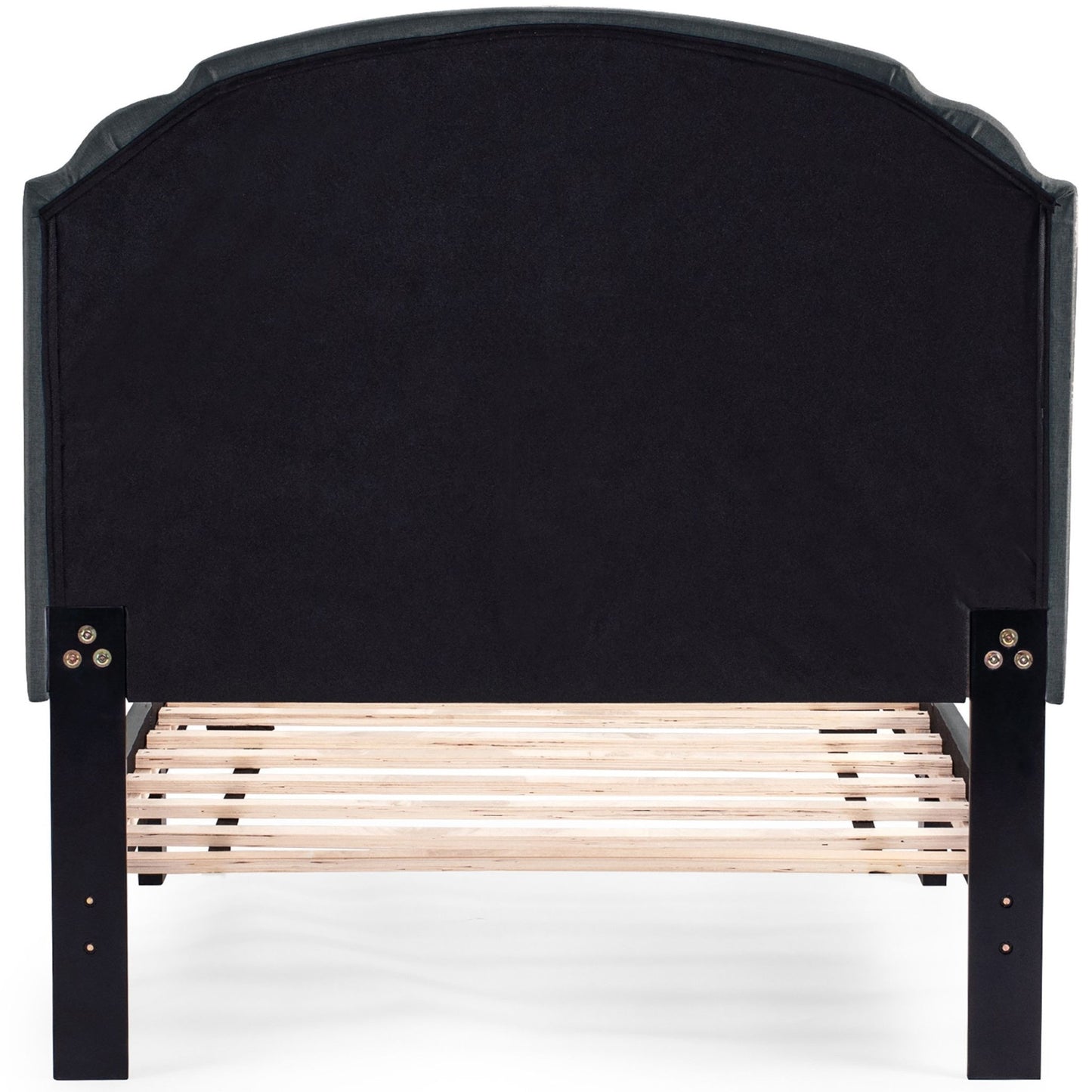 Button Tufted Bed With Nailhead Trim