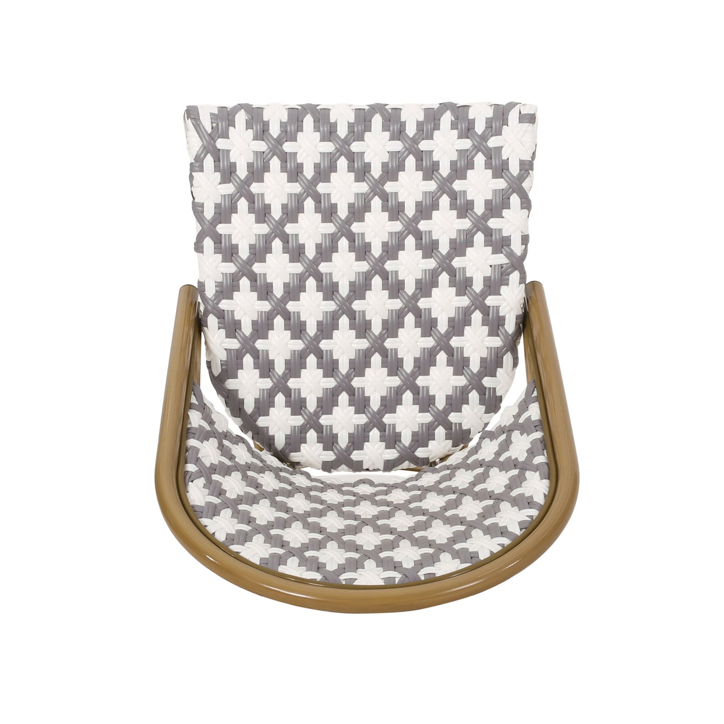Chic French Bistro Chair With Durable Rattan And Aluminum Frame