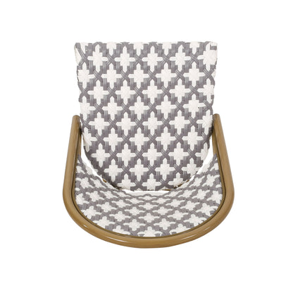 Chic French Bistro Chair With Durable Rattan And Aluminum Frame