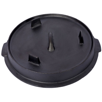 Pre-Seasoned Cast Dutch Oven With Skillet Lid And Pot Rack
