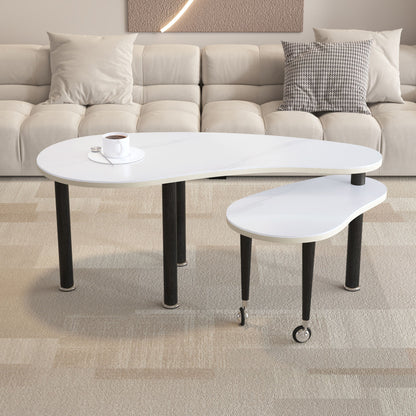Rotatable Cocktail Table With Solid Legs, 360 Degree Rotating
