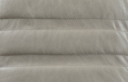 Piran - Twilight Top Grain Leather Accent Chair And Ottoman With Swivel - Gray