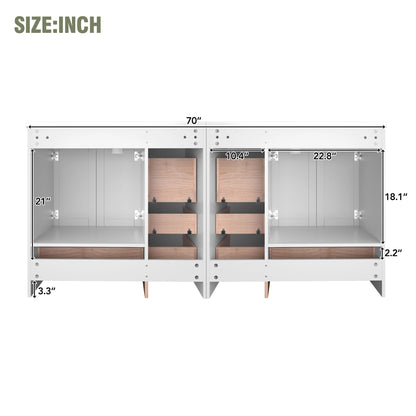 Shaker Free Standing Bathroom Vanity Cabinet & Sink, Soft Close Drawers, Soft Close Doors