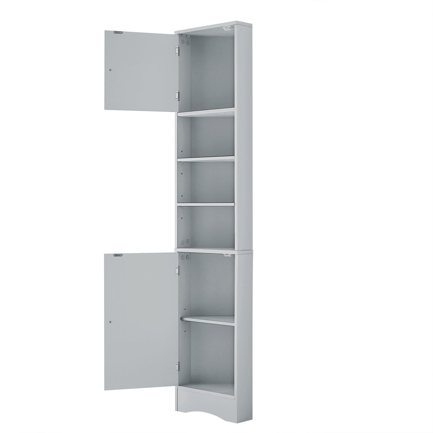 Multi Functional Corner Cabinet With Adjustable Shelves And 2 Doors