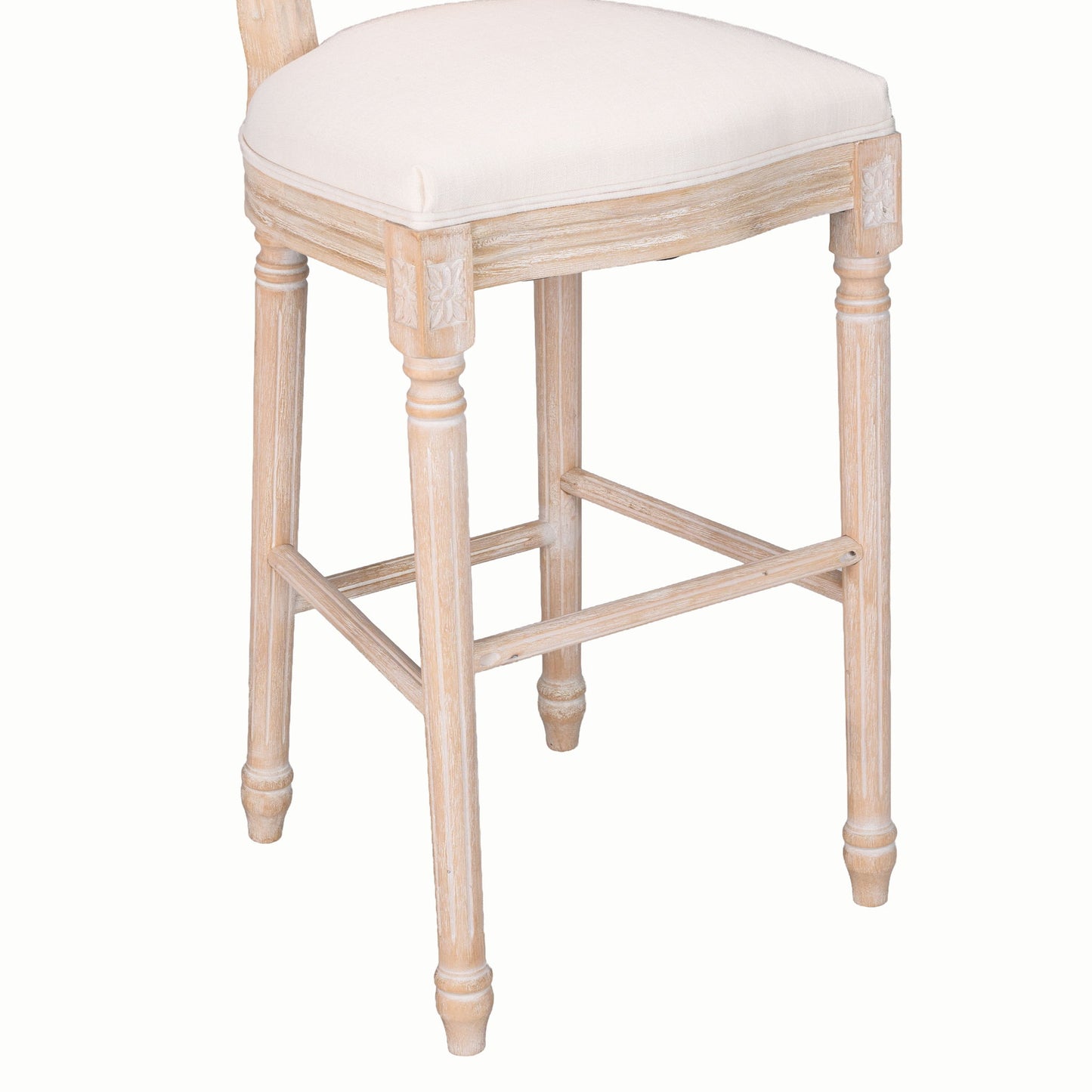 French Country Bar Chairs With Round Back (Set of 2)