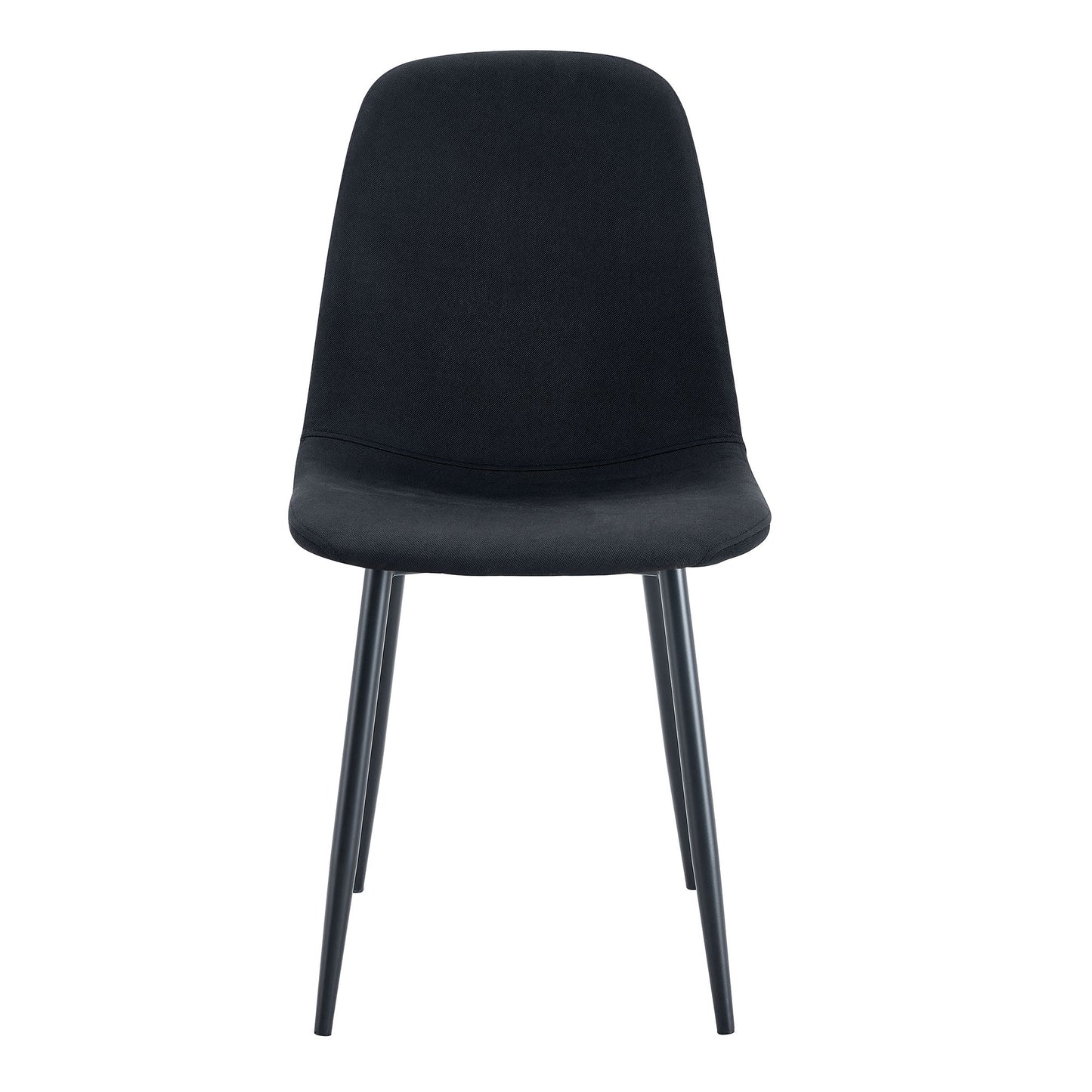 Modern Medieval Style Cushioned Side Chairs Set With Metal Legs For Kitchens