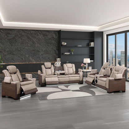 Bruno - Power Reclining Living Room Set With LED Lighting