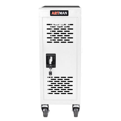16 Bay Mobile School Charging Cart Station For book, Tablet And Laptop Computer With Power Strip Included