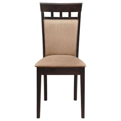 Gabriel - Oval 7 Piece Dining Set With Chairs - Cappuccino