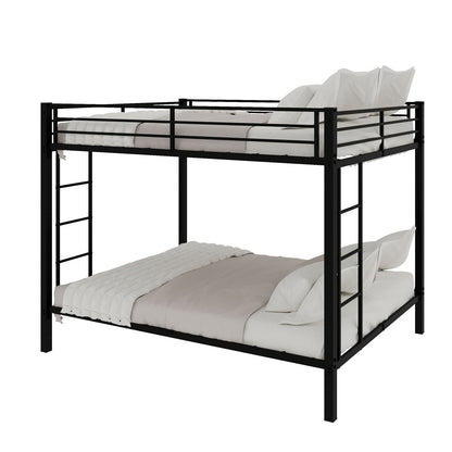 Bunk Bed For Kids, Convertible Frame With Ladders & Guardrail