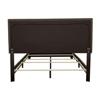 Queen Bed With Nailhead Trim - Charcoal